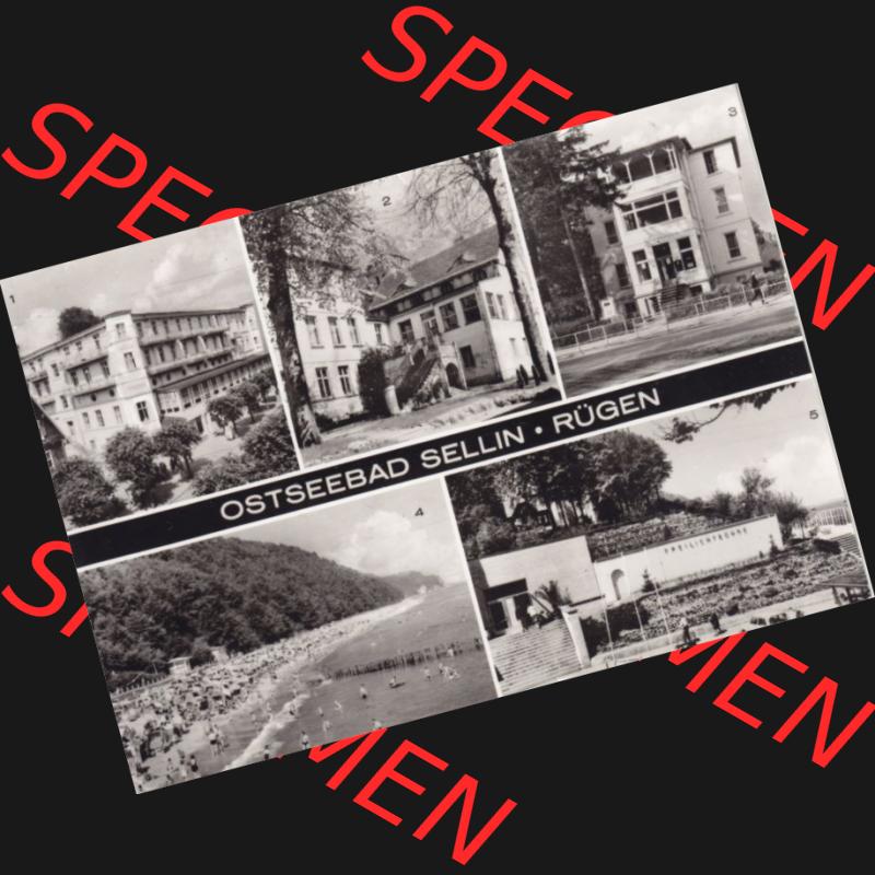 Ansichtskarte DDR Bezirk Rostock, Kreis Rügen, Ostseebad Sellin: Reisebüro der DDR, Strand, An der Freilichtbühne (1) Sammlung