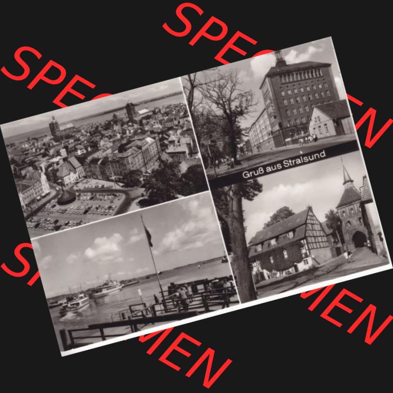 Ansichtskarte DDR Bezirk Rostock, Stadtkreis Stralsund, Hansestadt Stralsund: Gruß aus Stralsund, Am Hafen, Hotel Baltic, Kütertor, VEB Ansichtskartenverlag... Sammlung