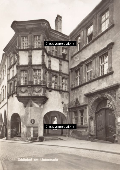 Ansichtskarte DDR Bezirk Dresden, Kreis Görlitz, Stadt Görlitz: Schönhof am Untermarkt (1) Sammlung
