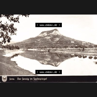 Ansichtskarte DDR Bezirk Gera, Stadtkreis Jena, Stadt Jena: Der Jenzig im Saalespiegel (1) Sammlung
