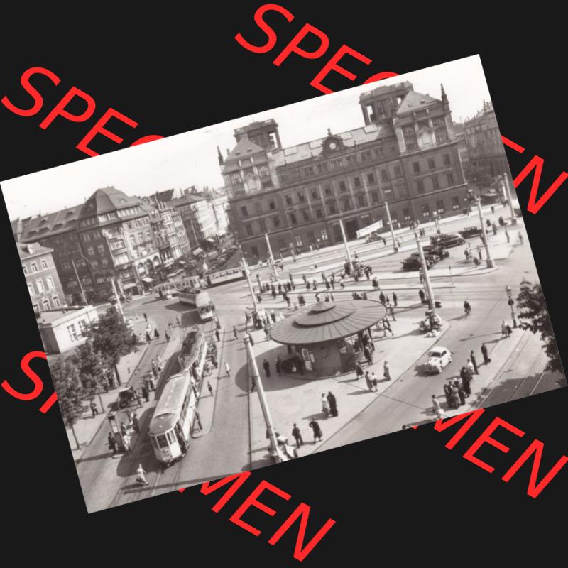 Ansichtskarte DDR Bezirk Dresden, Kreis Dresden, Stadt Dresden: Postplatz mit Telegrafenamt (1) Sammlung