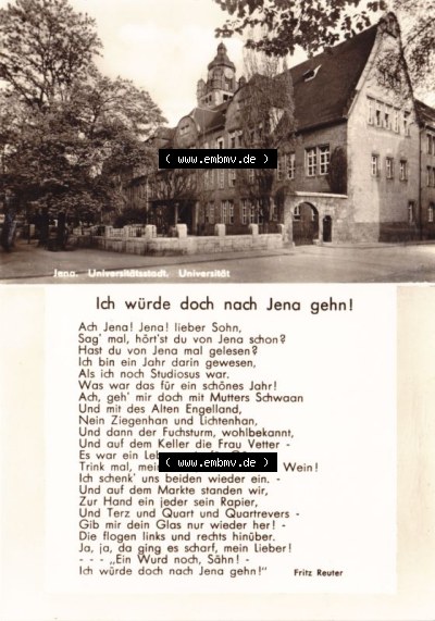 Ansichtskarte DDR Bezirk Gera, Stadtkreis Jena, Stadt Jena: Universitätsstadt, Universität (1) Sammlung