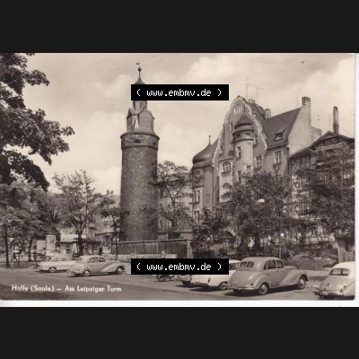 Ansichtskarte DDR Bezirk Halle, Stadtkreis Halle, Stadt Halle: Am Leipziger Turm (1) Sammlung