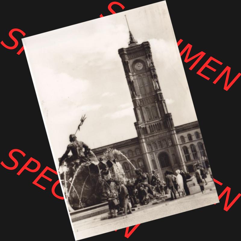 Ansichtskarte DDR Bezirk Berlin, Stadt Berlin: Neptunbrunnen und Rathaus (1) Sammlung