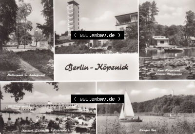 Ansichtskarte DDR Bezirk Berlin, Stadt Berlin: 1975, Köpenick, Kulturpark - Schloßinsel, Müggelturm, Neu Helgoland Kleiner... Sammlung