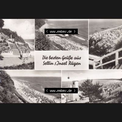 Ansichtskarte DDR Bezirk Rostock, Kreis Rügen, Ostseebad Sellin: Die besten Grüße aus Sellin der Insel Rügen (1) Sammlung