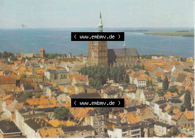Ansichtskarte DDR Bezirk Rostock, Allgemein DDR, Stralsund Übersicht Reichenbach Vogtland 300951 (Stück 89), 1989 (1) Sammlung