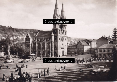 Ansichtskarte DDR Bezirk Suhl, Kreis Meiningen, Stadt Meiningen: 1962, Platz der Republik (1) Sammlung