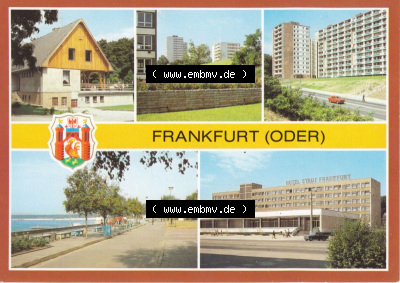 Ansichtskarte DDR Bezirk Frankfurt, Stadtkreis Frankfurt (Oder), Stadt Frankfurt (Oder): Aurorahügel in Neuberesinchen, Hotel... Sammlung