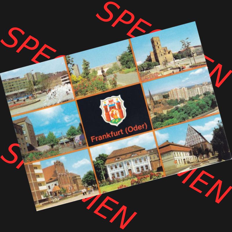 Ansichtskarte DDR Bezirk Frankfurt, Stadtkreis Frankfurt (Oder), Stadt Frankfurt (Oder): Karl-Marx-Straße, Rathaus, Botanischer Garten (1) Sammlung