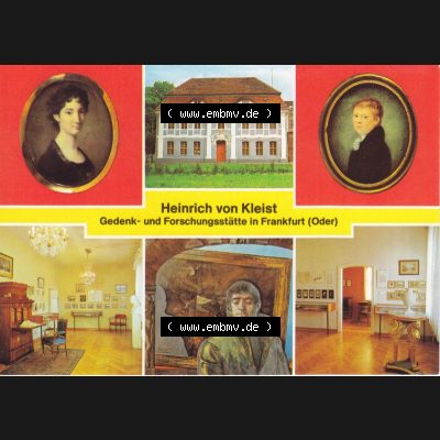 Ansichtskarte DDR Bezirk Frankfurt, Stadtkreis Frankfurt (Oder), Stadt Frankfurt (Oder): Heiinrich von Leist, Gedenkstätte und Forschungsstätte (1) Sammlung