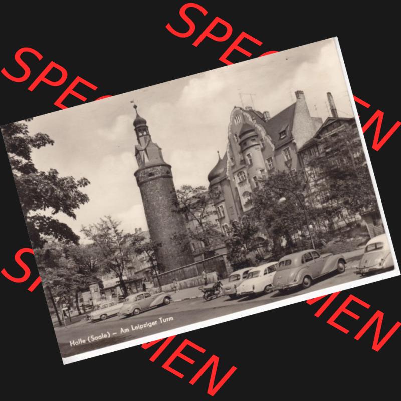 Ansichtskarte DDR Bezirk Halle, Stadtkreis Halle, Stadt Halle: Am Leipziger Turm (1) Sammlung