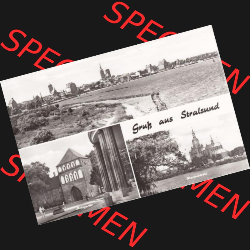 Ansichtskarte DDR Bezirk Rostock, Stadtkreis Stralsund, Hansestadt Stralsund: Bild und Heimat - Reichenbach VOGT (1) Sammlung