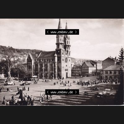 Ansichtskarte DDR Bezirk Suhl, Kreis Meiningen, Stadt Meiningen: 1962, Platz der Republik (1) Sammlung