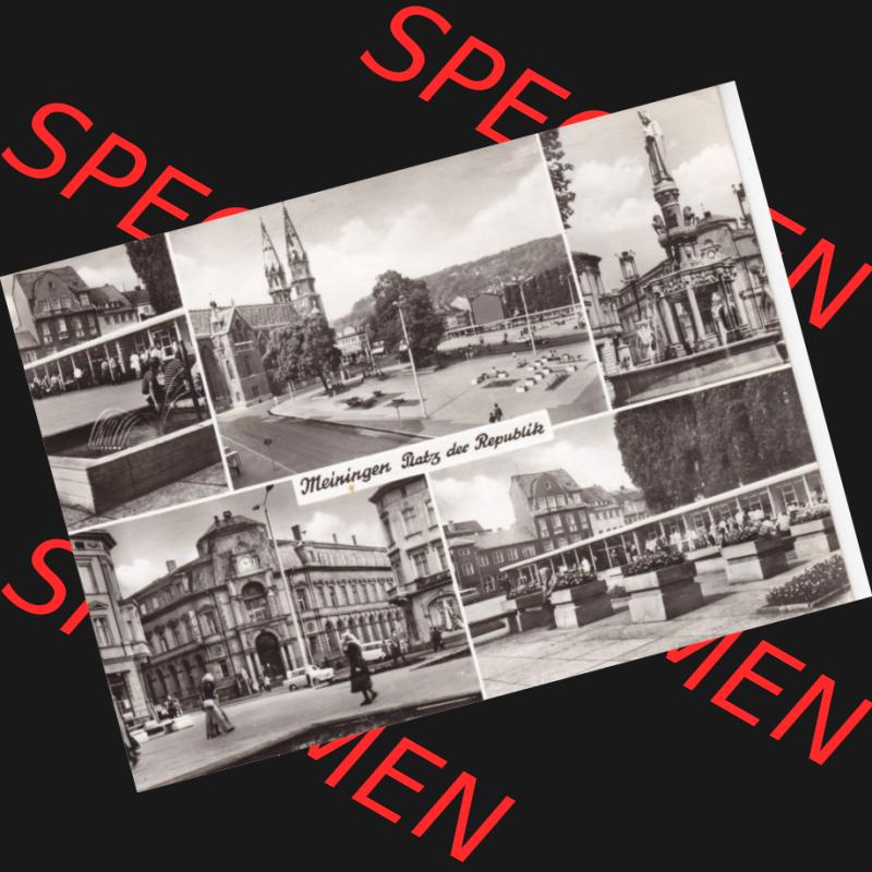 Ansichtskarte DDR Bezirk Suhl, Kreis Meiningen, Stadt Meiningen: Platz der Republik (1) Sammlung