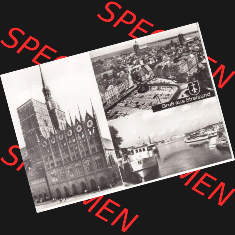 Ansichtskarte DDR Bezirk Rostock, Stadtkreis Stralsund, Hansestadt Stralsund: Gruß aus Stralsund, Mehrbildkarte, Planet Verlag Berlin, gelaufen (1) Sammlung