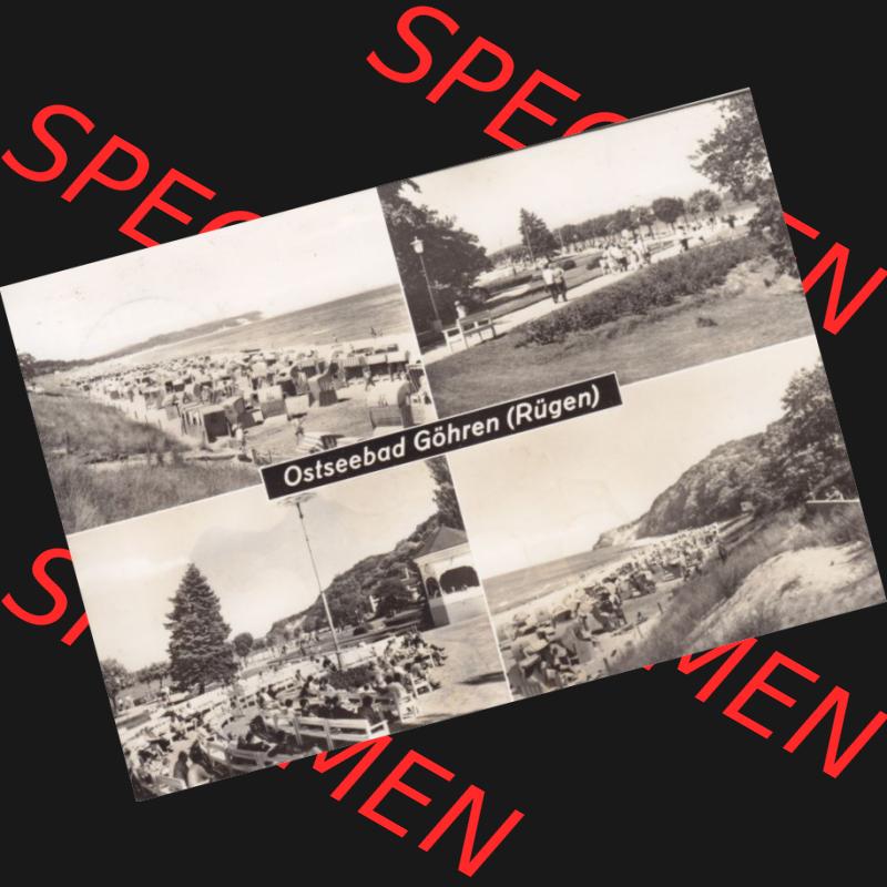 Ansichtskarte DDR Bezirk Rostock, Kreis Rügen, Ostseebad Göhren: Strand - Kuranlagen. Ansichtskarte bzw. Postkarte aus DDR-Zeiten der Deutschen Demokratischen... Sammlung