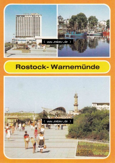 Ansichtskarte DDR Bezirk Rostock, Stadtkreis Rostock, Hansestadt Rostock, Ortsteil Seebad Warnemünde DDR, 1989, Rostock Warnemünde,... Sammlung
