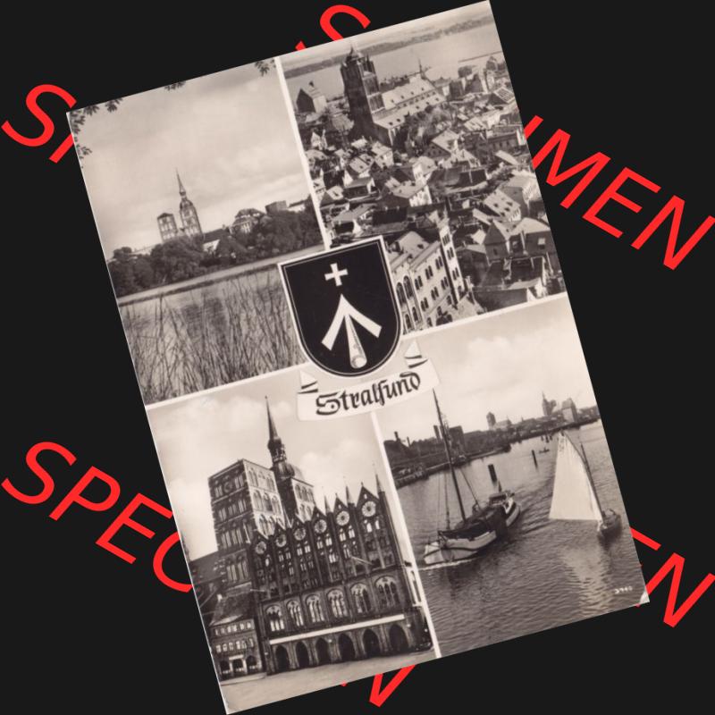 Ansichtskarte DDR Bezirk Rostock, Stadtkreis Stralsund, Hansestadt Stralsund: Heldge-Verlag KG, Köthen-Anhalt, Stralsund, Hochformat, gelaufen (1) Sammlung