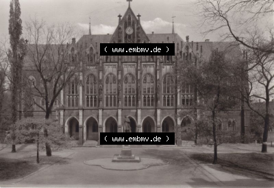 Ansichtskarte DDR Bezirk Dresden, Kreis Dresden, Stadt Dresden: Kreuzschule 1864-1865 von Fr. Arnold (1) Sammlung