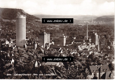 Ansichtskarte DDR Bezirk Gera, Stadtkreis Jena, Stadt Jena: Blick vom Landgrafen (1) Sammlung