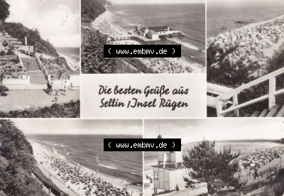 Ansichtskarte DDR Bezirk Rostock, Kreis Rügen, Ostseebad Sellin: Die besten Grüße aus Sellin der Insel Rügen (1) Sammlung