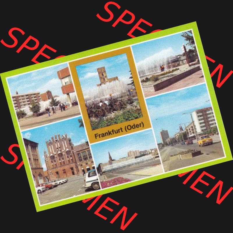 Ansichtskarte DDR Bezirk Frankfurt, Stadtkreis Frankfurt (Oder), Stadt Frankfurt (Oder): An der Karl-Marx-Straße, Wasserspielen Rathaus, Zentraler... Sammlung