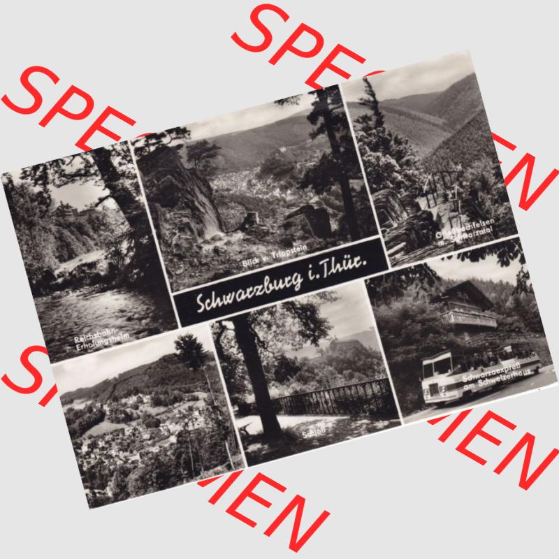 Ansichtskarte DDR Bezirk Suhl, Schwarzburg: Schwarzburg in Thüringen, Reichsbahn-Erholungsheim, Trippstein, (1) Sammlung