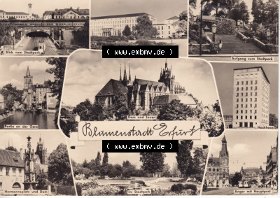 Ansichtskarte bzw. Postkarte aus DDR-Zeiten, Bezirk Erfurt, Stadt Erfurt der DDR Sammlung