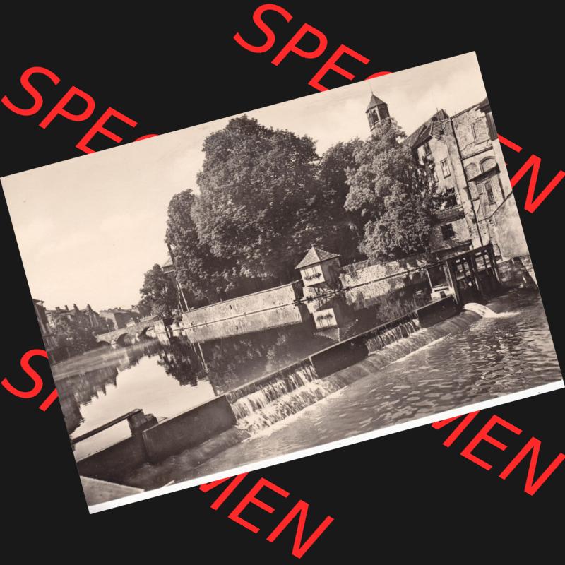 Ansichtskarte Bezirk Erfurt, Stadtkreis Erfurt, Stadt Erfurt An der neuen Mühle und Partie an der Gera. Ansichtskarte bzw. Postkarte aus DDR-Zeiten der Deutschen Demokratischen... Sammlung