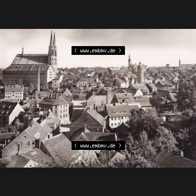 Ansichtskarte DDR Bezirk Dresden, Kreis Görlitz, Stadt Görlitz: In s/w Schwarzweiß Altstadt mit Peterskirche (1) Sammlung