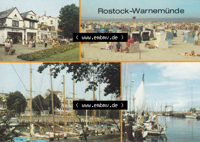 Ansichtskarte DDR Bezirk Rostock, Stadtkreis Rostock, Hansestadt Rostock, Ortsteil Seebad Warnemünde DDR 1988, 0,20 M Rostock-Warnemünde... Sammlung