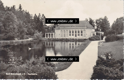 Ansichtskarte DDR, Bezirk Karl-Marx-Stadt, Bad Brambach Festhalle (1) Sammlung