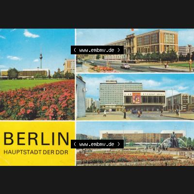 Ansichtskarte DDR Bezirk Berlin, Stadt Berlin-Mitte: 1978, Palast der Republik, Staatsratsgebäude,Interhotel Berolina und Kino International, Neptunbrunnen (1) Sammlung