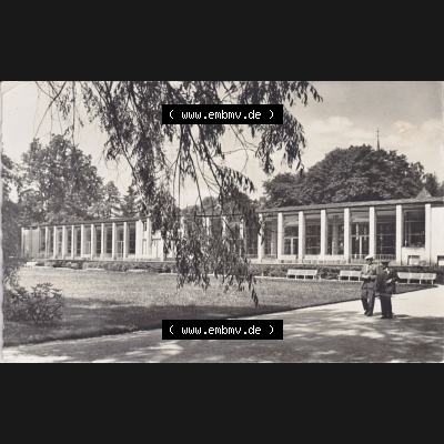 Ansichtskarte DDR, Bezirk Karl-Marx-Stadt Kreis Oelsnitz Bad Elster, Wandelhalle (1) Sammlung