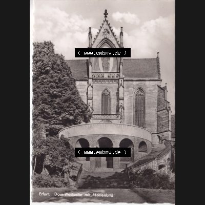 Ansichtskarte Bezirk Erfurt, Stadtkreis Erfurt, Stadt Erfurt Dom-Westseite mit Marienbild. Ansichtskarte bzw. Postkarte aus DDR-Zeiten der Deutschen Demokratischen Republik von... Sammlung