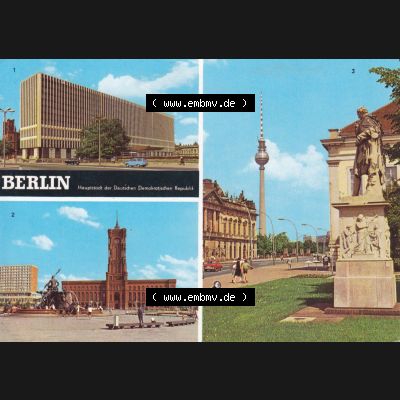 Ansichtskarte DDR Bezirk Berlin, Stadt Berlin-Mitte: 1977, Rathaus und Unter den Linden (1) Sammlung