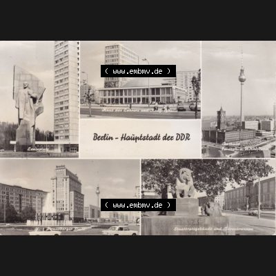 Ansichtskarte DDR Bezirk Berlin, Stadt Berlin-Mitte: 1972, Berlin - Hauptstadt der DDR (1) Sammlung