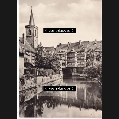 Ansichtskarte Bezirk Erfurt, Stadtkreis Erfurt, Stadt Erfurt Krämerbrücke. Ansichtskarte bzw. Postkarte aus DDR-Zeiten der Deutschen Demokratischen Republik von Bezirk... Sammlung