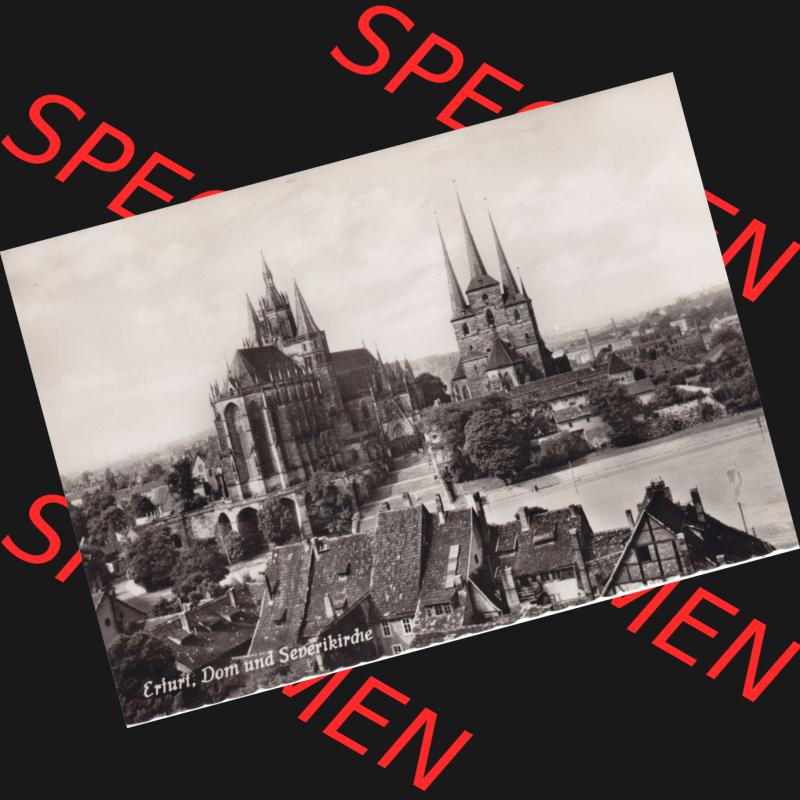Ansichtskarte Bezirk Erfurt, Stadtkreis Erfurt, Stadt Erfurt Dom und Severkirche. Ansichtskarte bzw. Postkarte aus DDR-Zeiten der Deutschen Demokratischen Republik von Bezirk... Sammlung