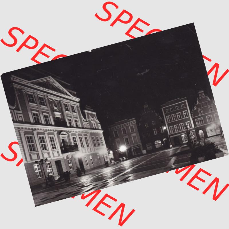 Ansichtskarte Bezirk Bezirk Schwerin, Kreis Güstrow, Stadt-Güstrow Markt bei Nacht (1) Sammlung