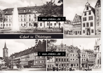 Ansichtskarte bzw. Postkarte aus DDR-Zeiten, Bezirk Erfurt, Stadt Erfurt der DDR Sammlung