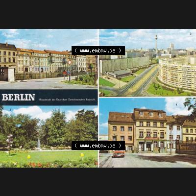 Ansichtskarte DDR Bezirk Berlin, Stadt Berlin-Mitte: Märkisches Ufer, Zentrum, Volkspark FRiedrichshain (1) Sammlung