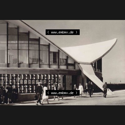 Ansichtskarte DDR Bezirk Rostock, Stadtkreis Rostock, Hansestadt Rostock, Ortsteil Seebad Warnemünde DDR, Warnemünde Konsum-Gaststätte Teepott (1) Sammlung