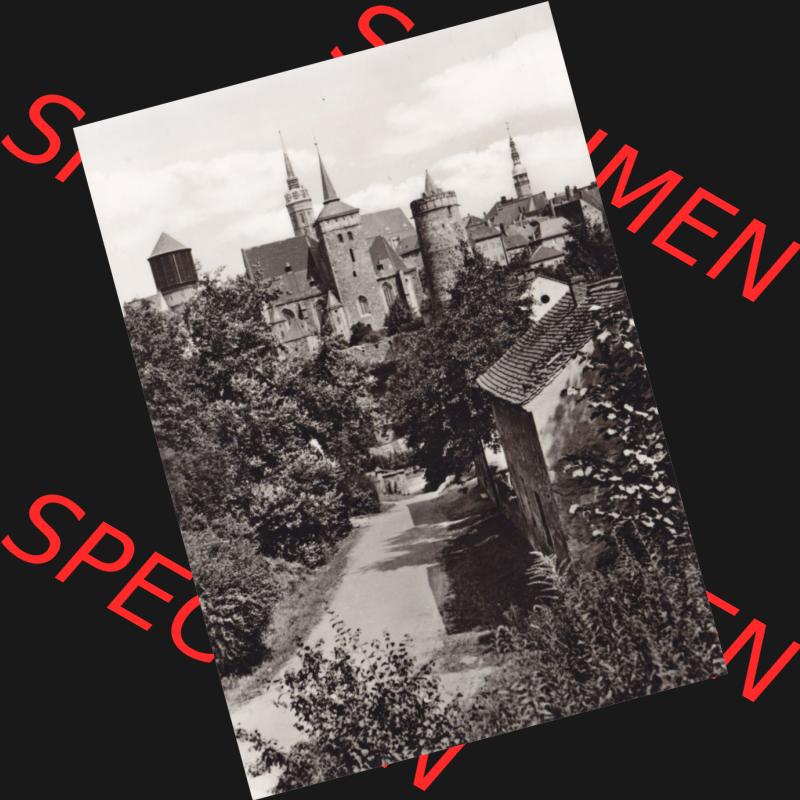 Ansichtskarte DDR Bezirk Dresden, Kreis Bautzen, Stadt Bautzen: In s/w Schwarzweiß Postkarte Blick vom Scharfenweg (1) Sammlung