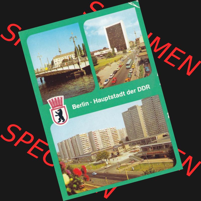 Ansichtskarte DDR Bezirk Berlin, Stadt Berlin-Mitte: 1982, Weidendammer Brücke, Blick zum Hendelszentrum, Greifswalder Straße (1) Sammlung