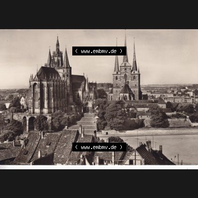 Ansichtskarte Bezirk Erfurt, Stadtkreis Erfurt, Stadt Erfurt Dom und Severi. Ansichtskarte bzw. Postkarte aus DDR-Zeiten der Deutschen Demokratischen Republik von Bezirk Erfurt,... Sammlung
