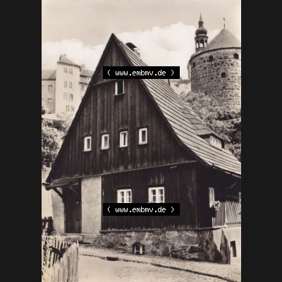 Ansichtskarte DDR Bezirk Dresden, Kreis Bautzen, Stadt Bautzen: In s/w Schwarzweiß Postkarte Hexenhäusl. Hexenhaus (1) Sammlung