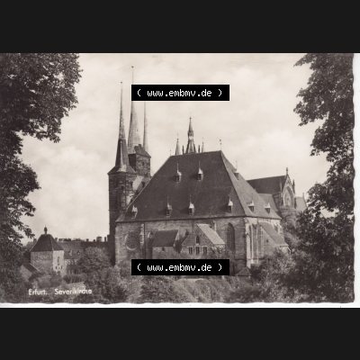 Ansichtskarte Bezirk Erfurt, Stadtkreis Erfurt, Stadt Erfurt Severikirche. Ansichtskarte bzw. Postkarte aus DDR-Zeiten der Deutschen Demokratischen Republik von Bezirk Erfurt,... Sammlung