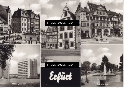 Ansichtskarte bzw. Postkarte aus DDR-Zeiten, Bezirk Erfurt, Stadt Erfurt der DDR Sammlung
